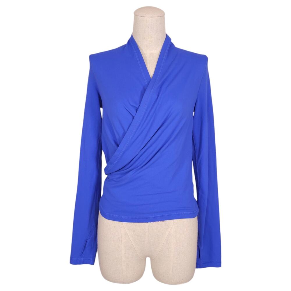 Ivivva Girl's Four's a Charm Wrap Top Cardigan Blue Sz 12